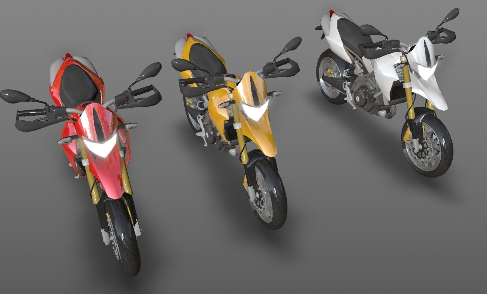 New Heavy bike - Motorbike 3d model game ready assest  Low-poly 3D model_16
