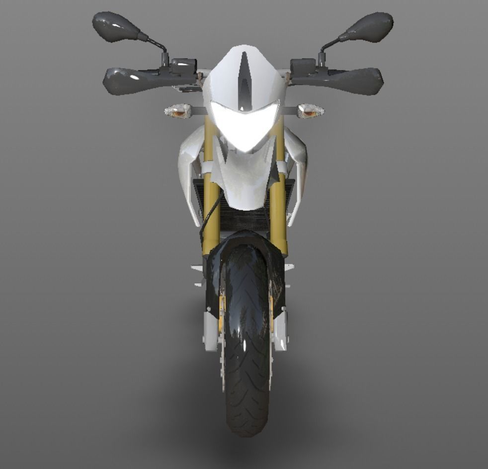 New Heavy bike - Motorbike 3d model game ready assest  Low-poly 3D model_6