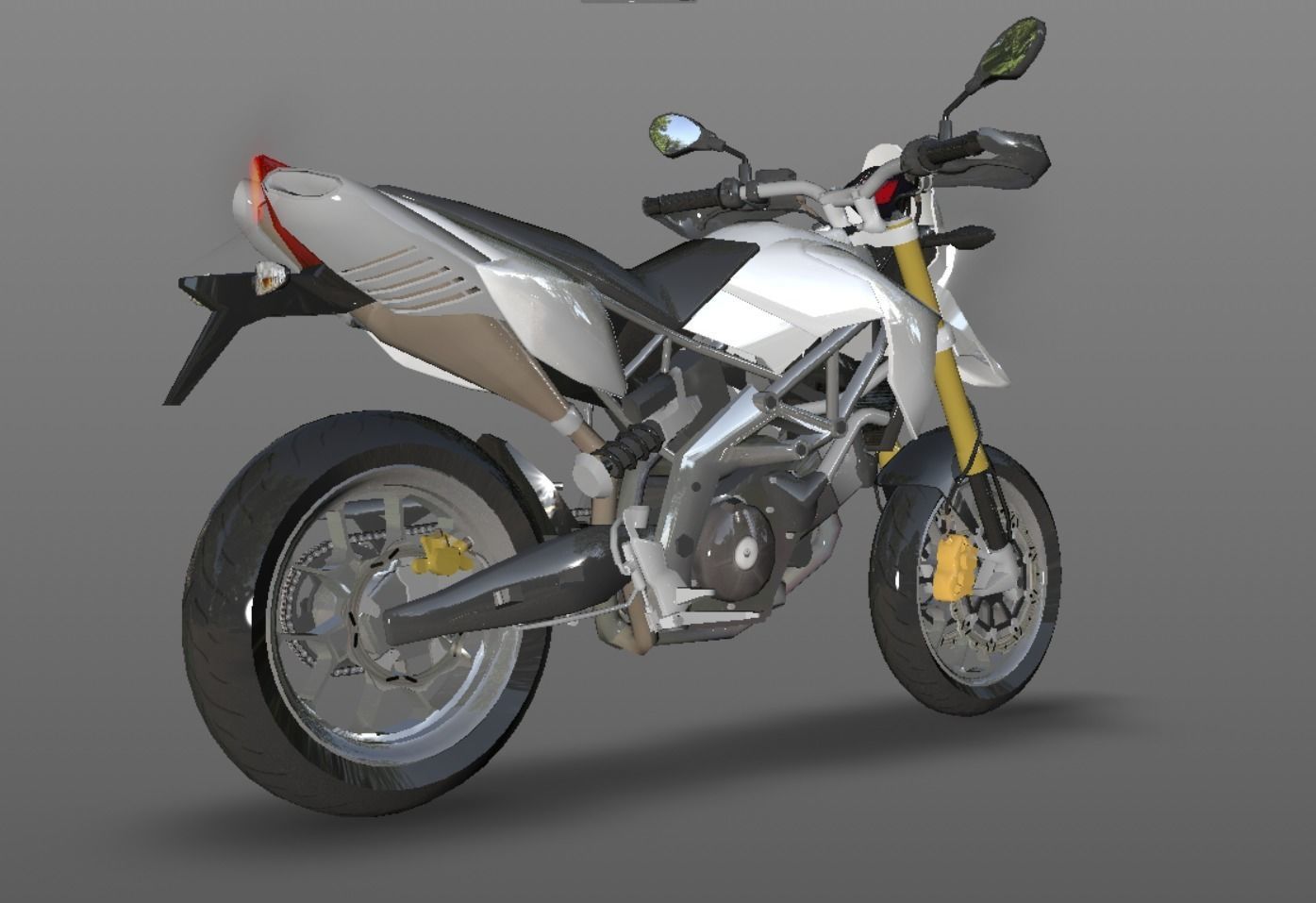 New Heavy bike - Motorbike 3d model game ready assest  Low-poly 3D model_9
