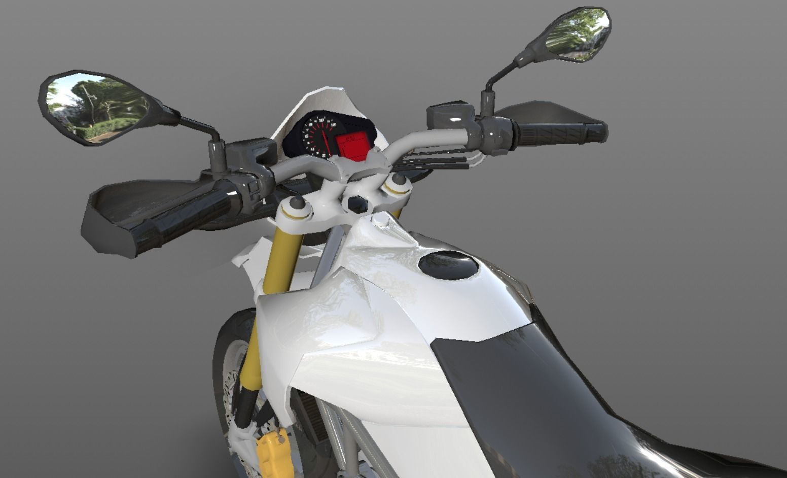 New Heavy bike - Motorbike 3d model game ready assest  Low-poly 3D model_10