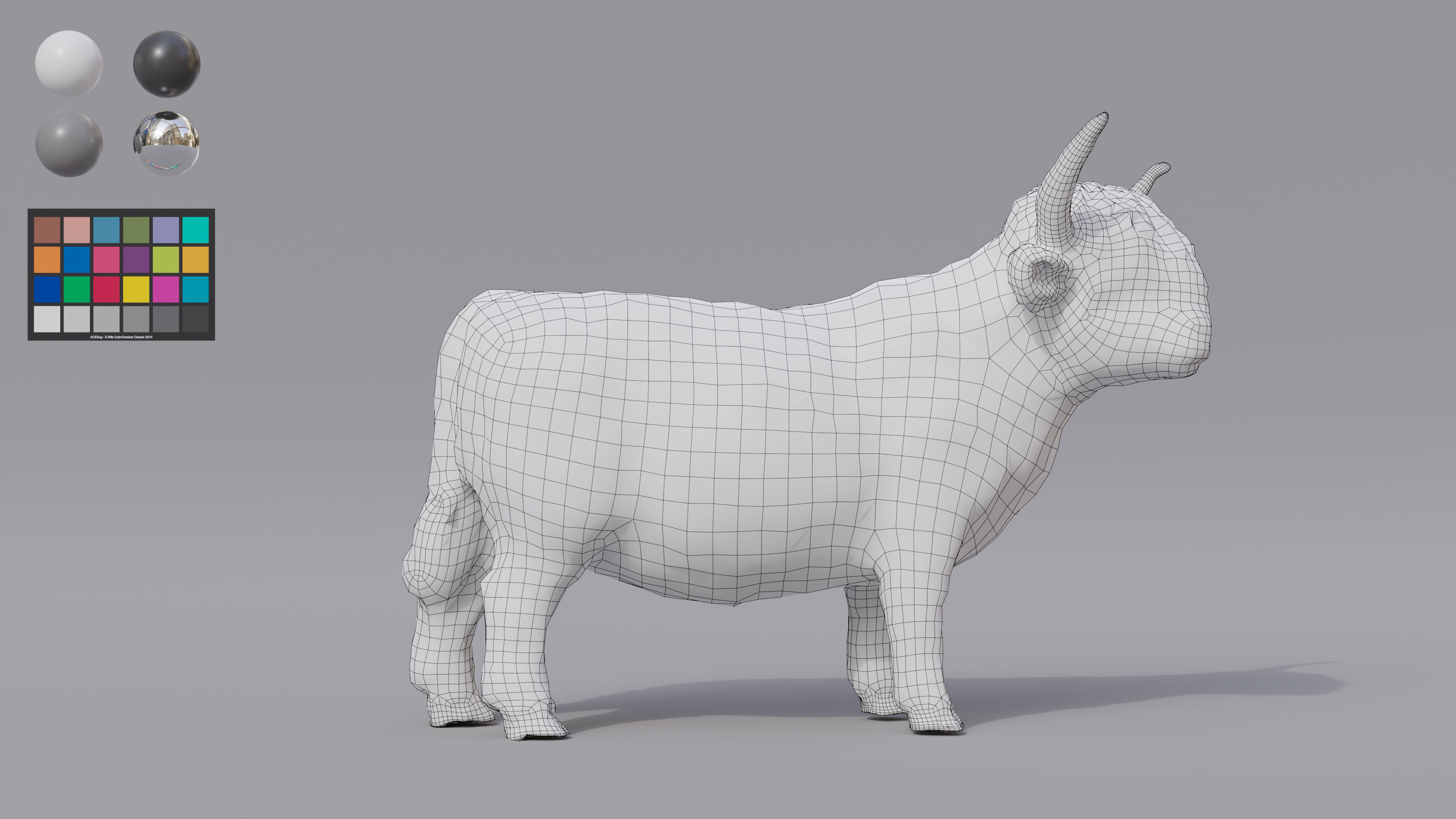 3D model Bronze Highland Cow Statuette VR / AR / low-poly | CGTrader
