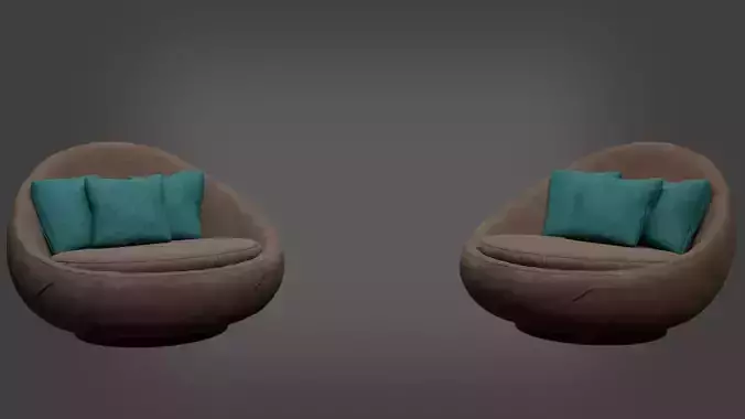 Sofa with pillows