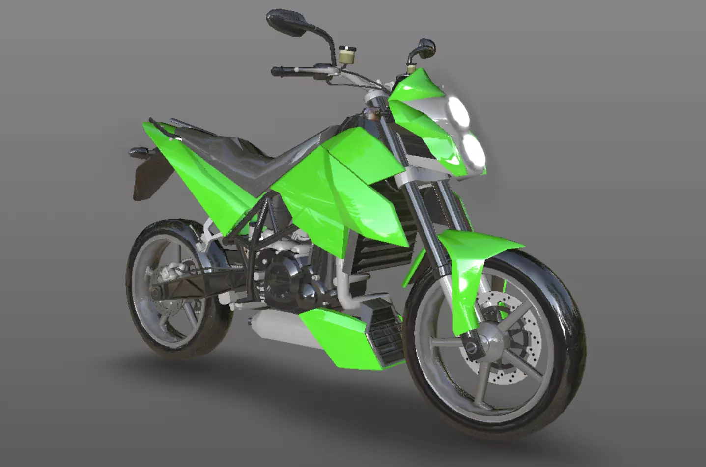 KTM Duke Bike New Design 2023 3D model Game Ready Asset Low-poly 3D model_0