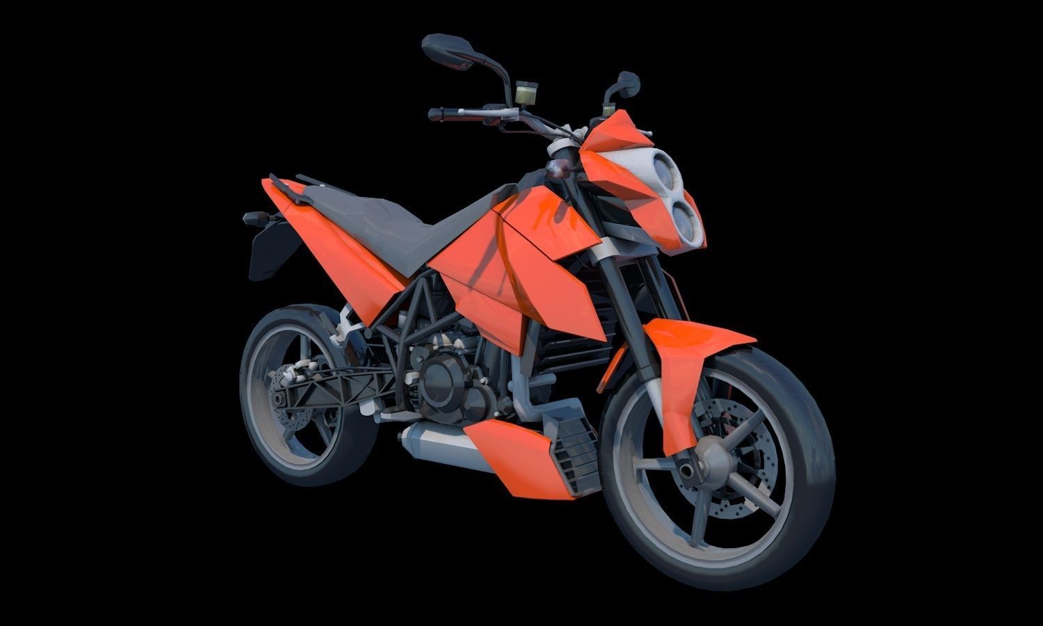  KTM Duke Bike New Design 2023 3D model Game Ready Asset Low-poly 3D model_4
