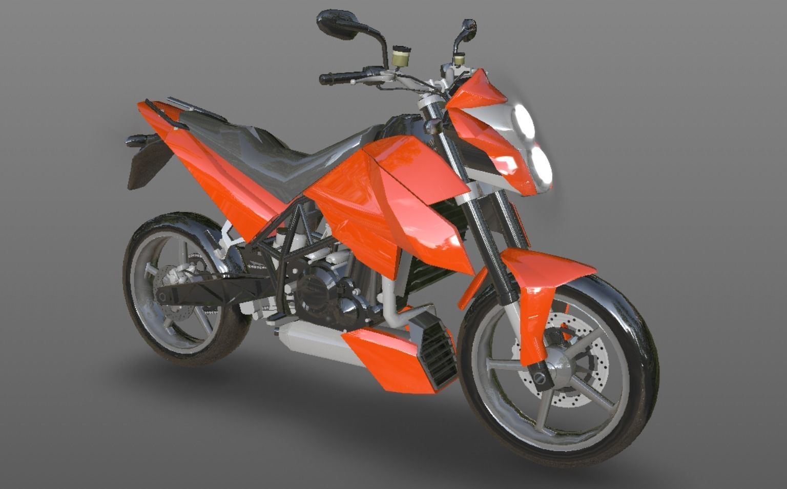  KTM Duke Bike New Design 2023 3D model Game Ready Asset Low-poly 3D model_1