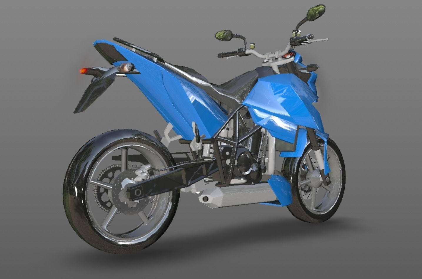  KTM Duke Bike New Design 2023 3D model Game Ready Asset Low-poly 3D model_8