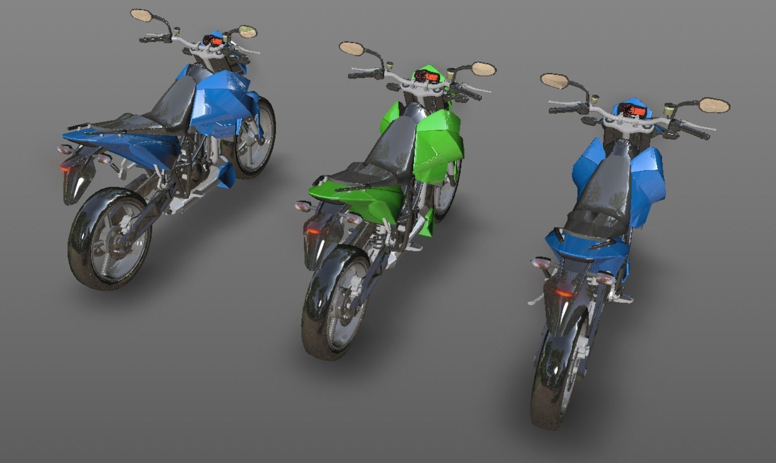  KTM Duke Bike New Design 2023 3D model Game Ready Asset Low-poly 3D model_16