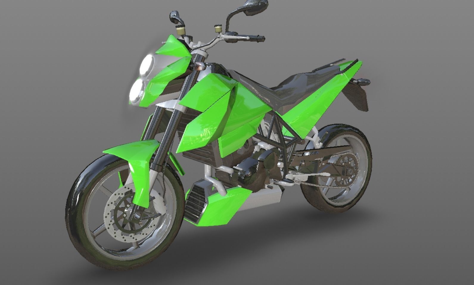  KTM Duke Bike New Design 2023 3D model Game Ready Asset Low-poly 3D model_5