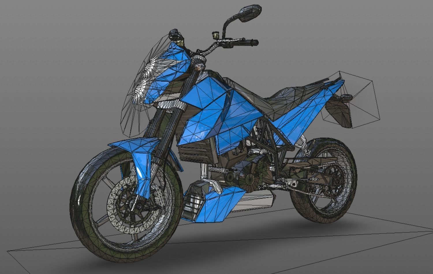  KTM Duke Bike New Design 2023 3D model Game Ready Asset Low-poly 3D model_13