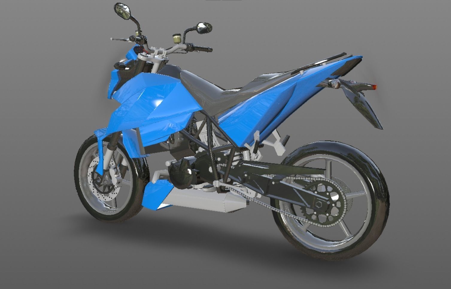  KTM Duke Bike New Design 2023 3D model Game Ready Asset Low-poly 3D model_2