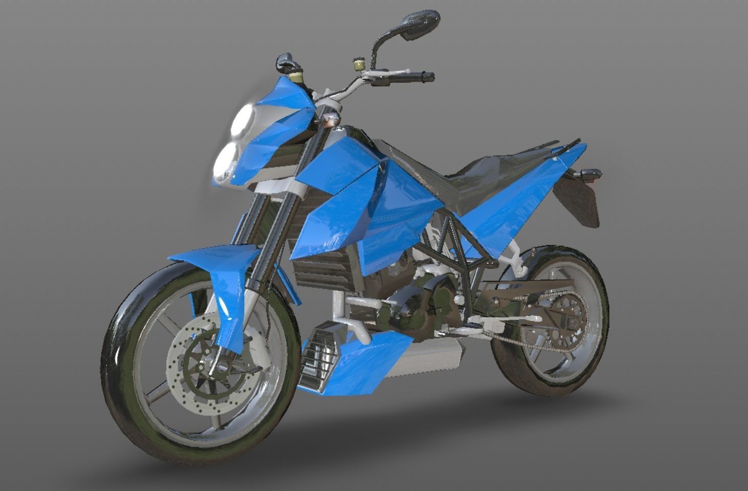  KTM Duke Bike New Design 2023 3D model Game Ready Asset Low-poly 3D model_12