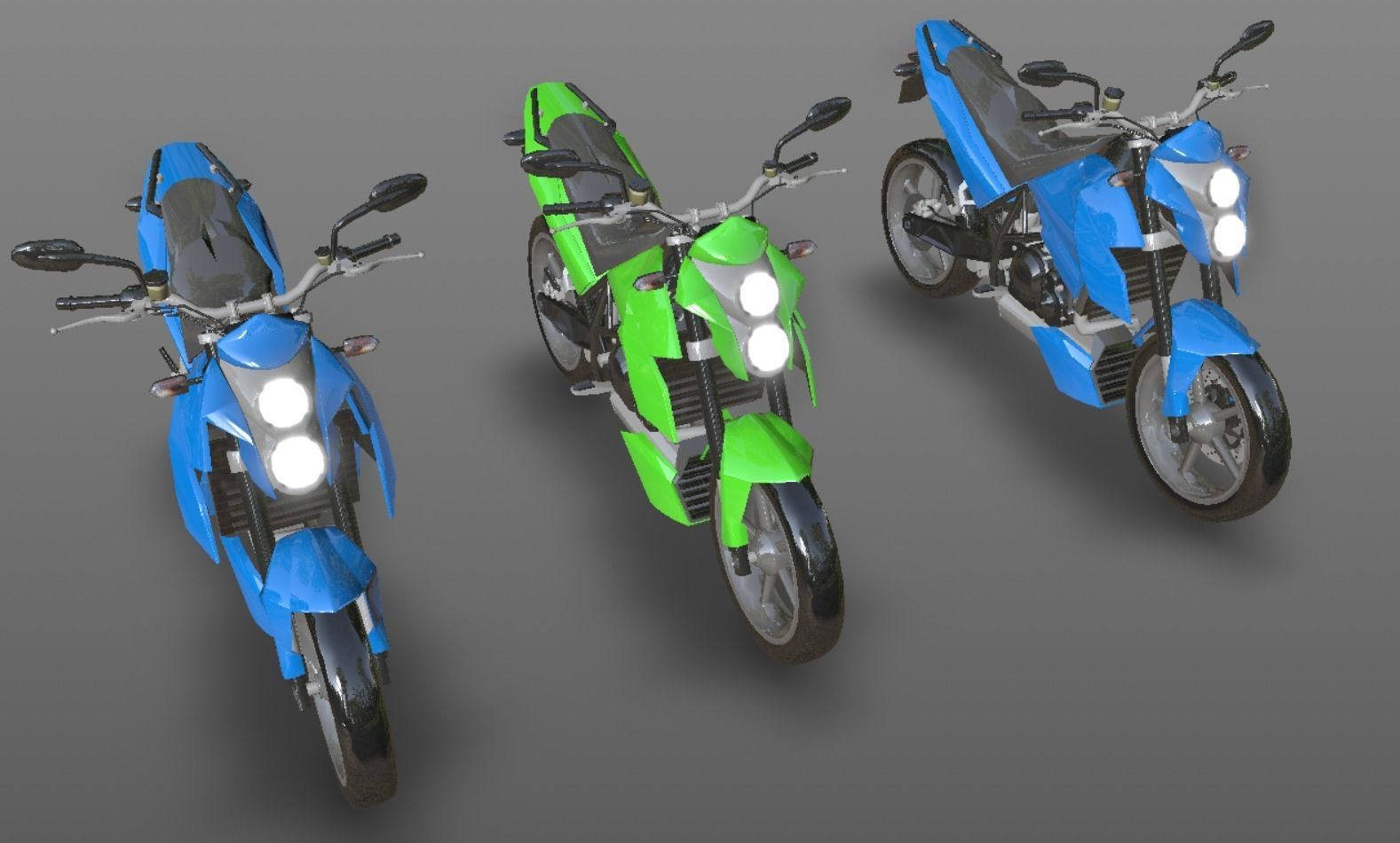  KTM Duke Bike New Design 2023 3D model Game Ready Asset Low-poly 3D model_15