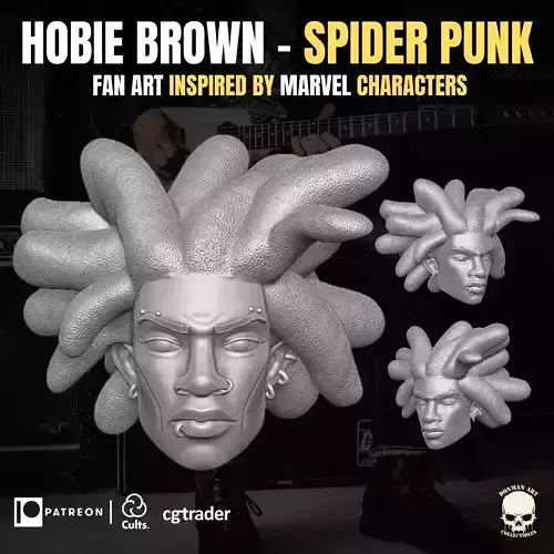 Spider punk Fan Art 3D printable File For Action Figures 3D print model