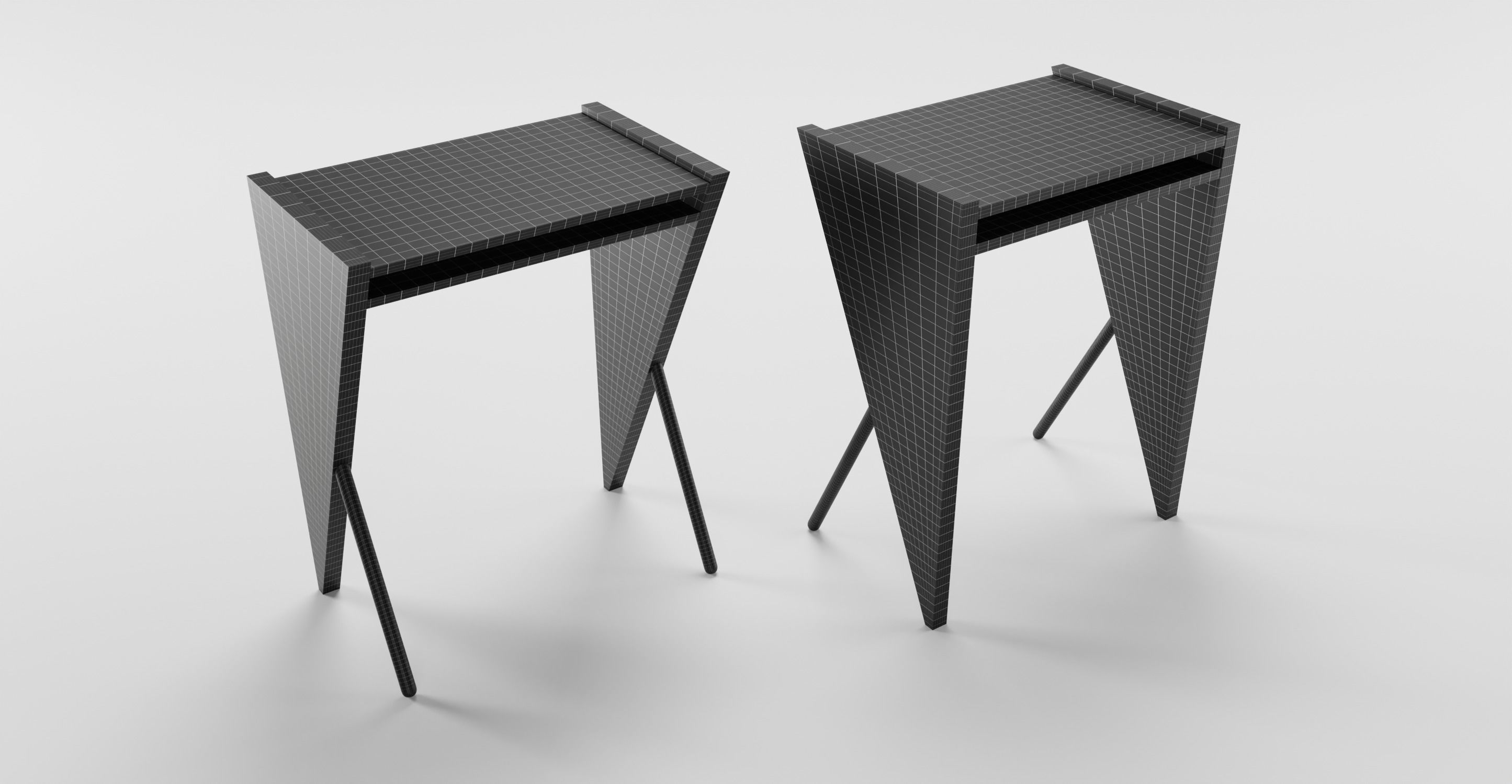 Pro Modern Studydesk 3D Models Pack in Blender 3D model_6