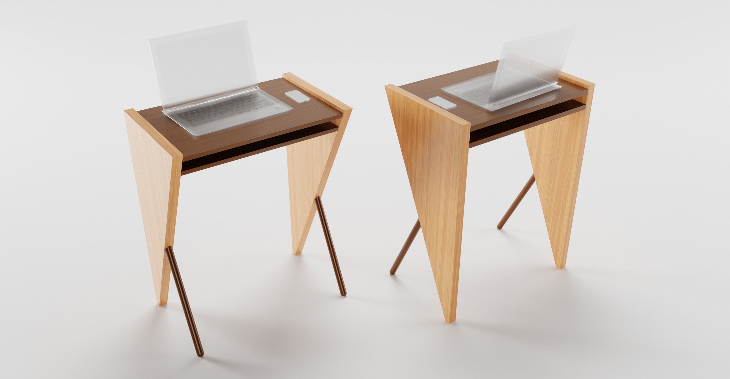 Pro Modern Studydesk 3D Models Pack in Blender 3D model_5