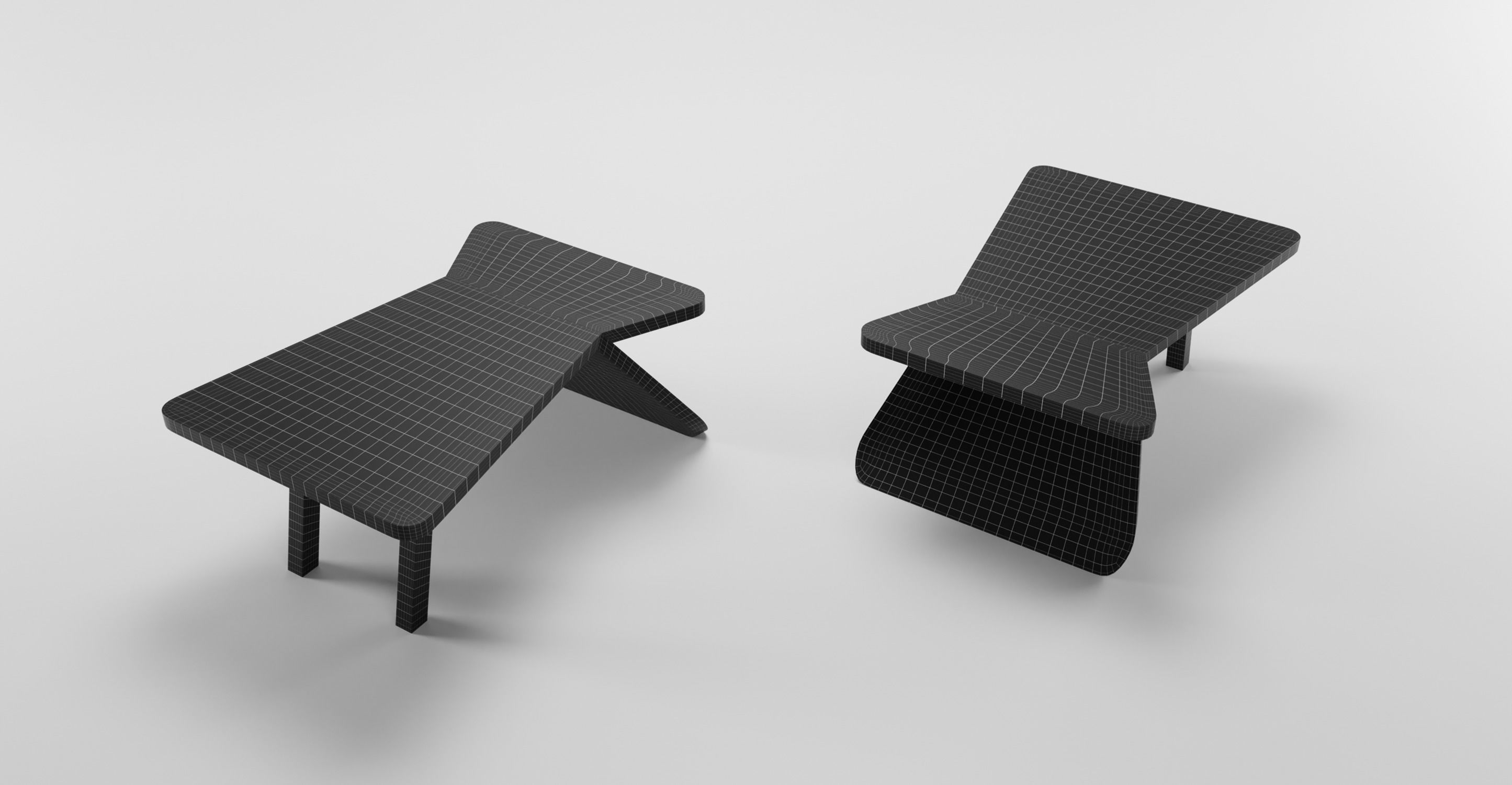 Pro Modern Studydesk 3D Models Pack in Blender 3D model_15