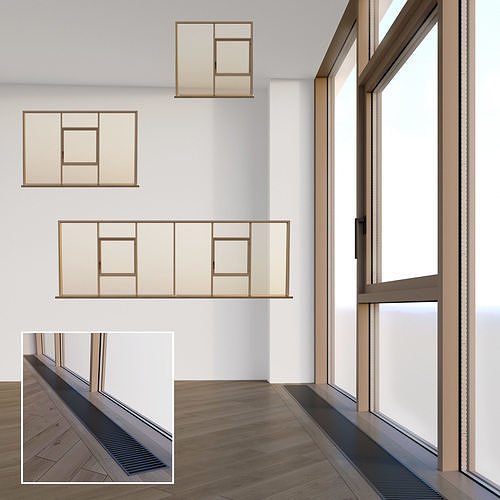 Panoramic windows 3D model
