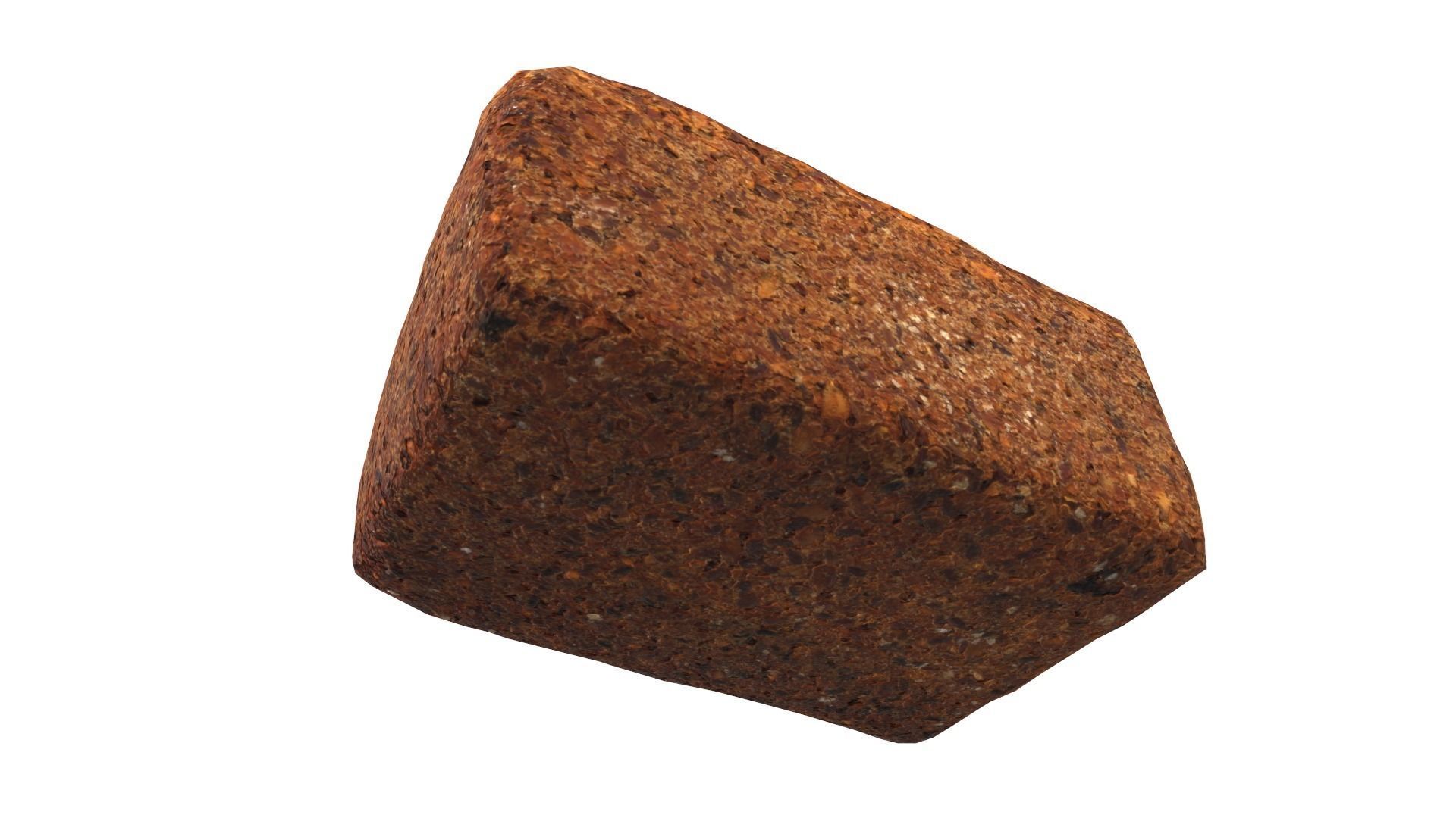 Black Bread AR VR PBR Lowpoly with game ready 3d Model Low-poly 3D model_12