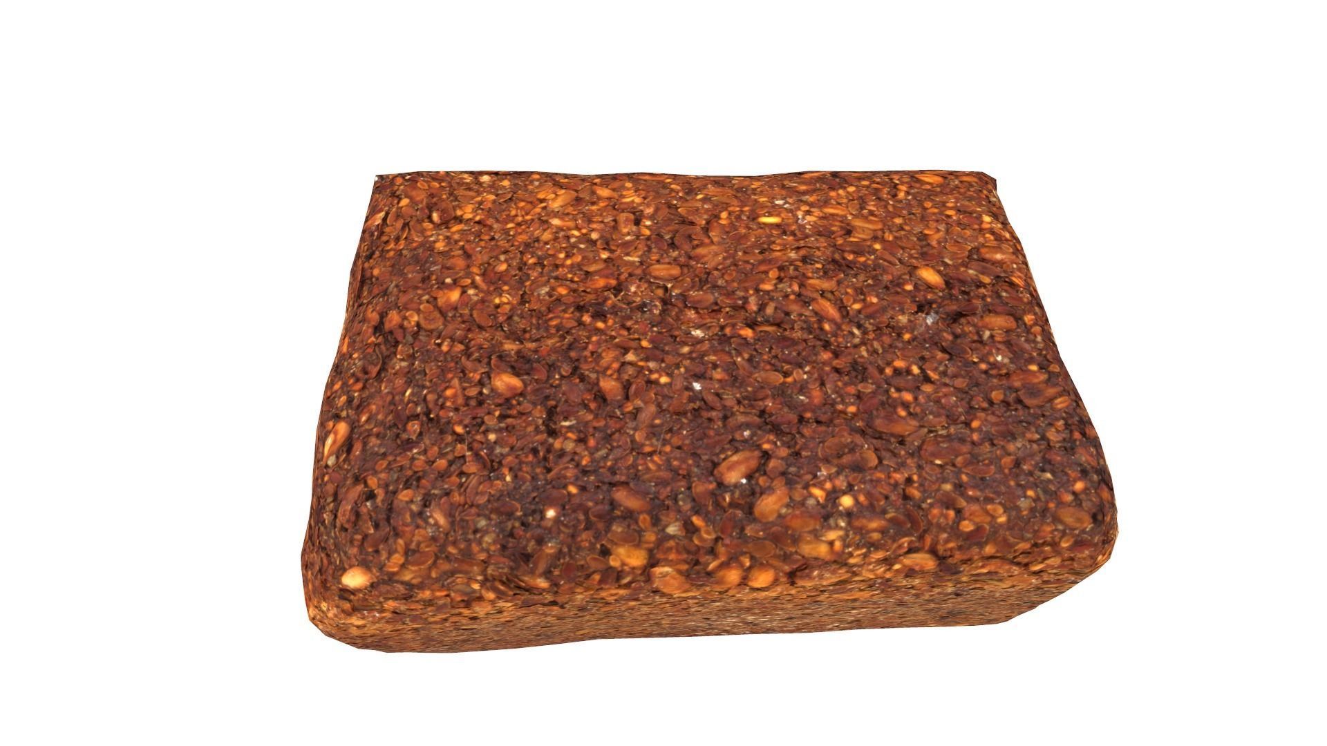 Black Bread AR VR PBR Lowpoly with game ready 3d Model Low-poly 3D model_13