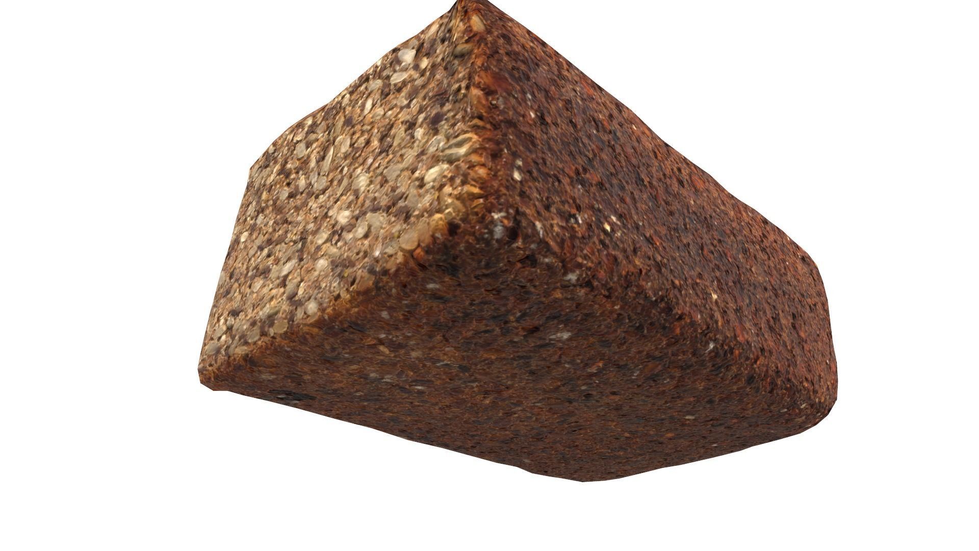 Black Bread AR VR PBR Lowpoly with game ready 3d Model Low-poly 3D model_11