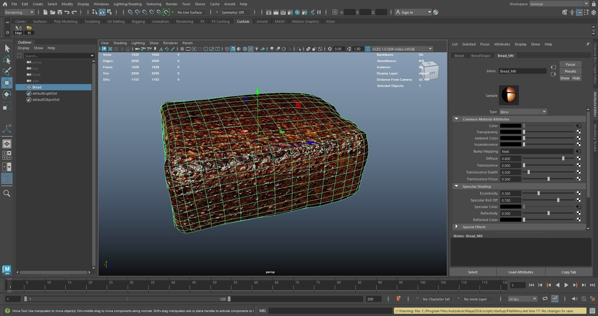 Black Bread AR VR PBR Lowpoly with game ready 3d Model Low-poly 3D model_19