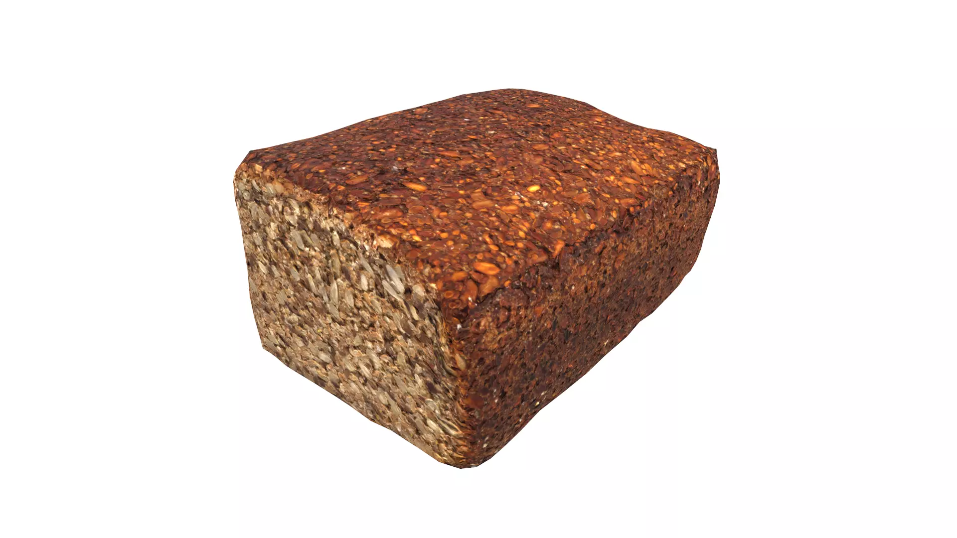 Black Bread AR VR PBR Lowpoly with game ready 3d Model Low-poly 3D model_0