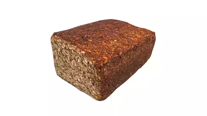 Black Bread AR VR PBR  Lowpoly with game ready 3d Model