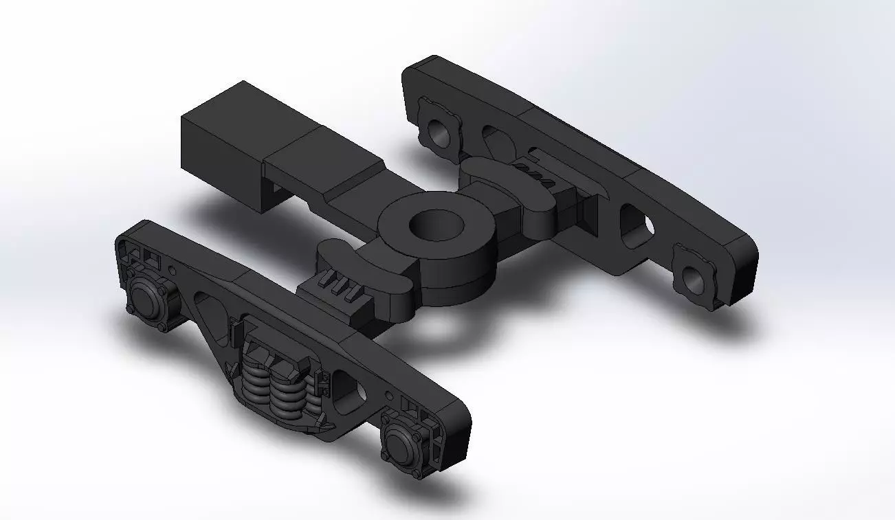 Trolley for model H0 freight car 3D print model_0