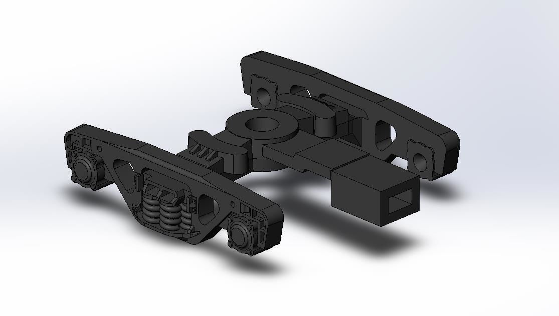 Trolley for model H0 freight car 3D print model_5
