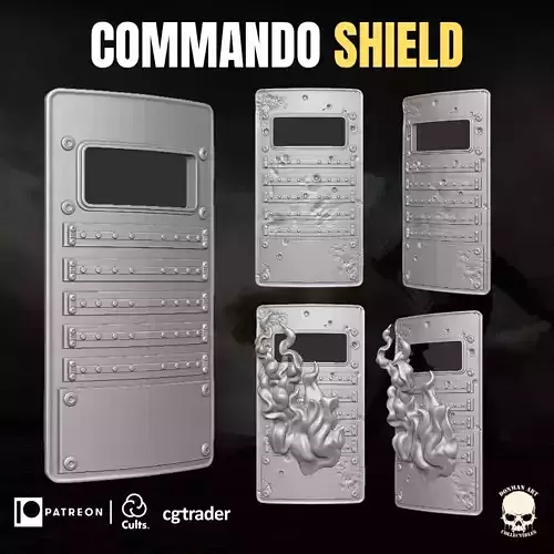 Commando Shield 3D printable file for Action Figures