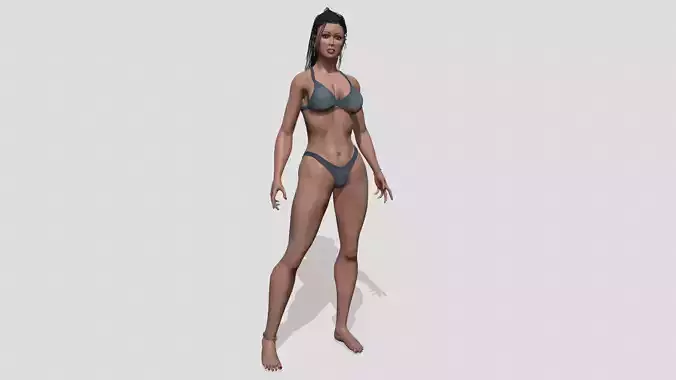 Bikini Girl Low-poly 3D model