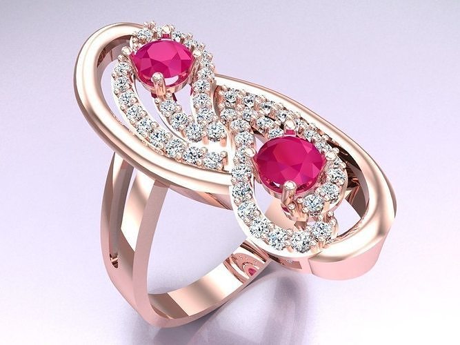 Diamond Ring - Womens Rings - N2482 3D print model