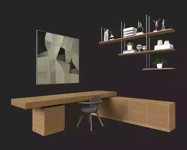 work table 3ds max model Tropical style