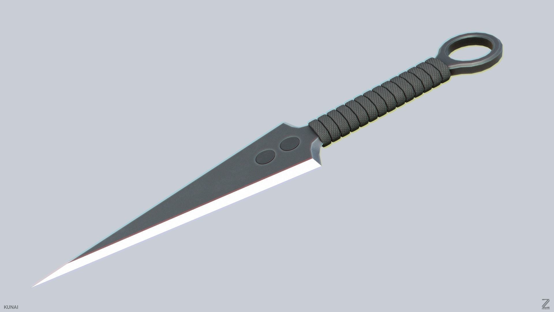 Kunai Low-poly 3D model_6