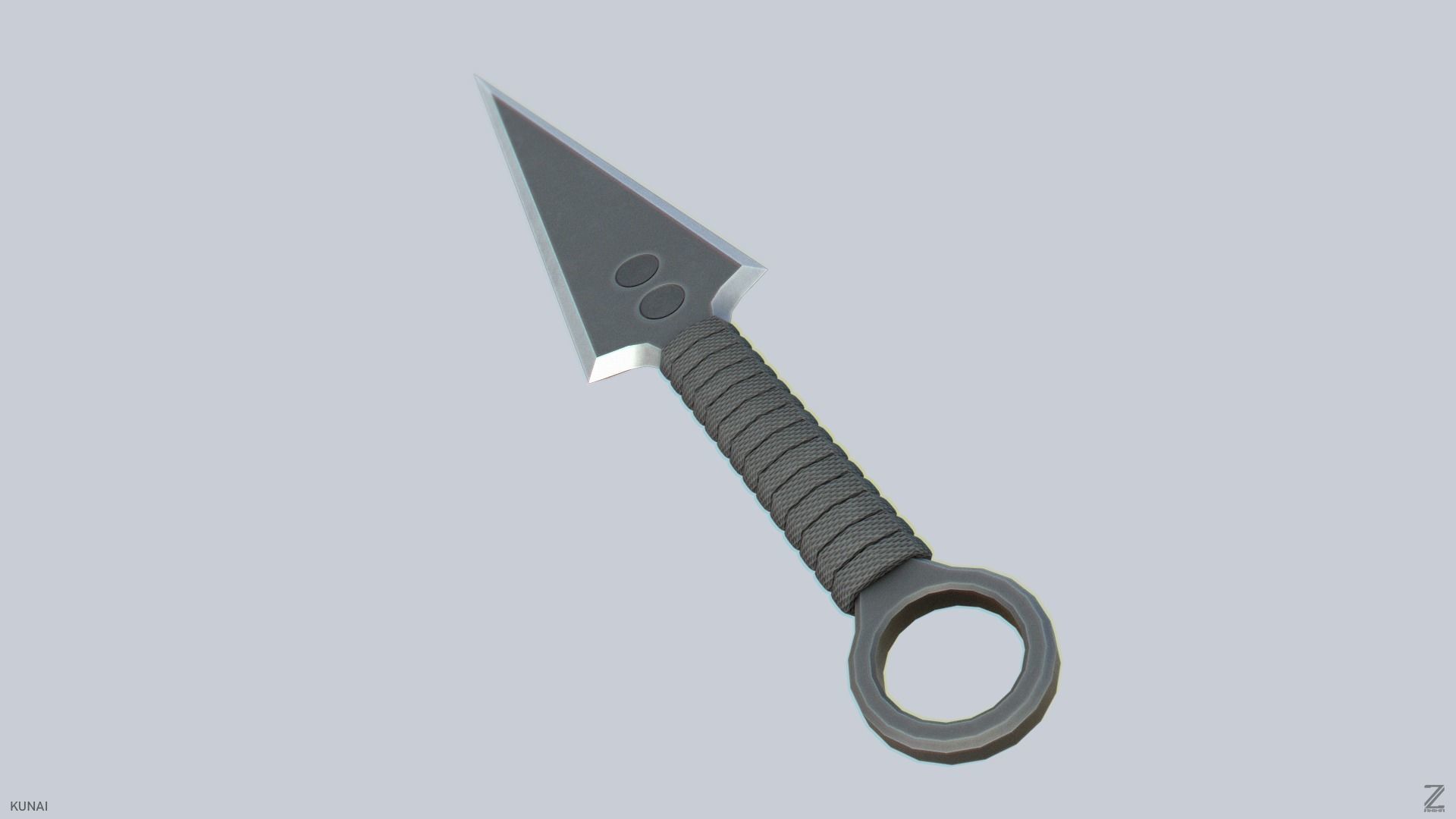 Kunai Low-poly 3D model_4
