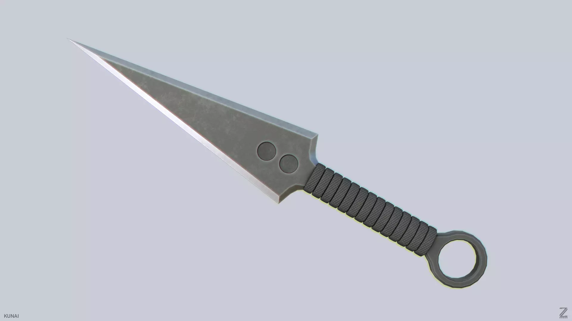 Kunai Low-poly 3D model_0