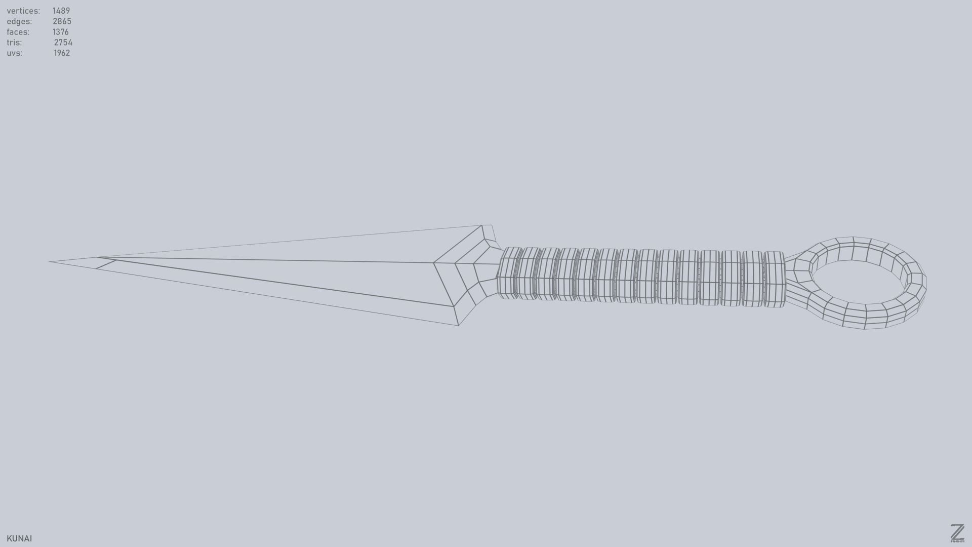 Kunai Low-poly 3D model_11