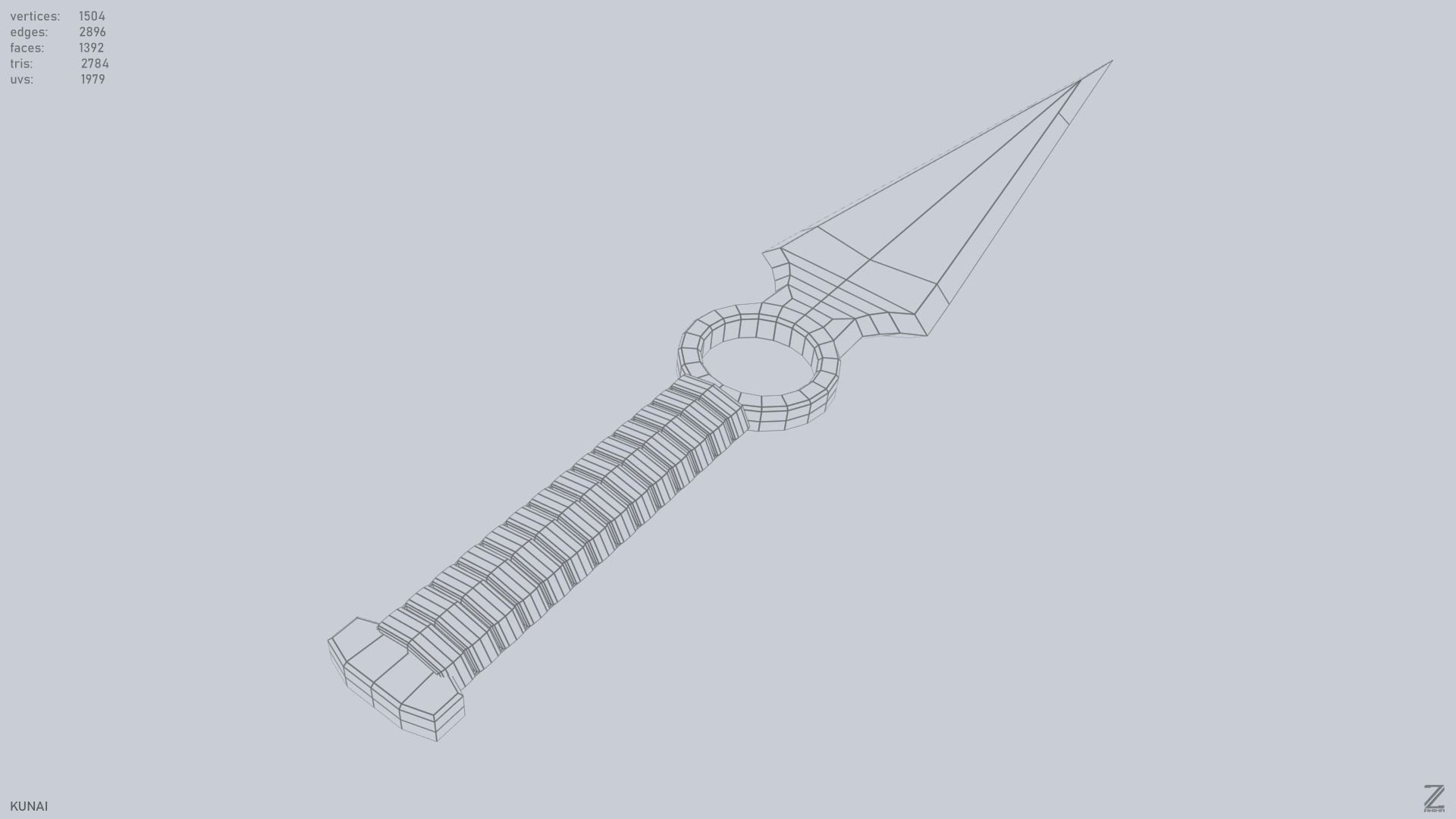 Kunai Low-poly 3D model_14