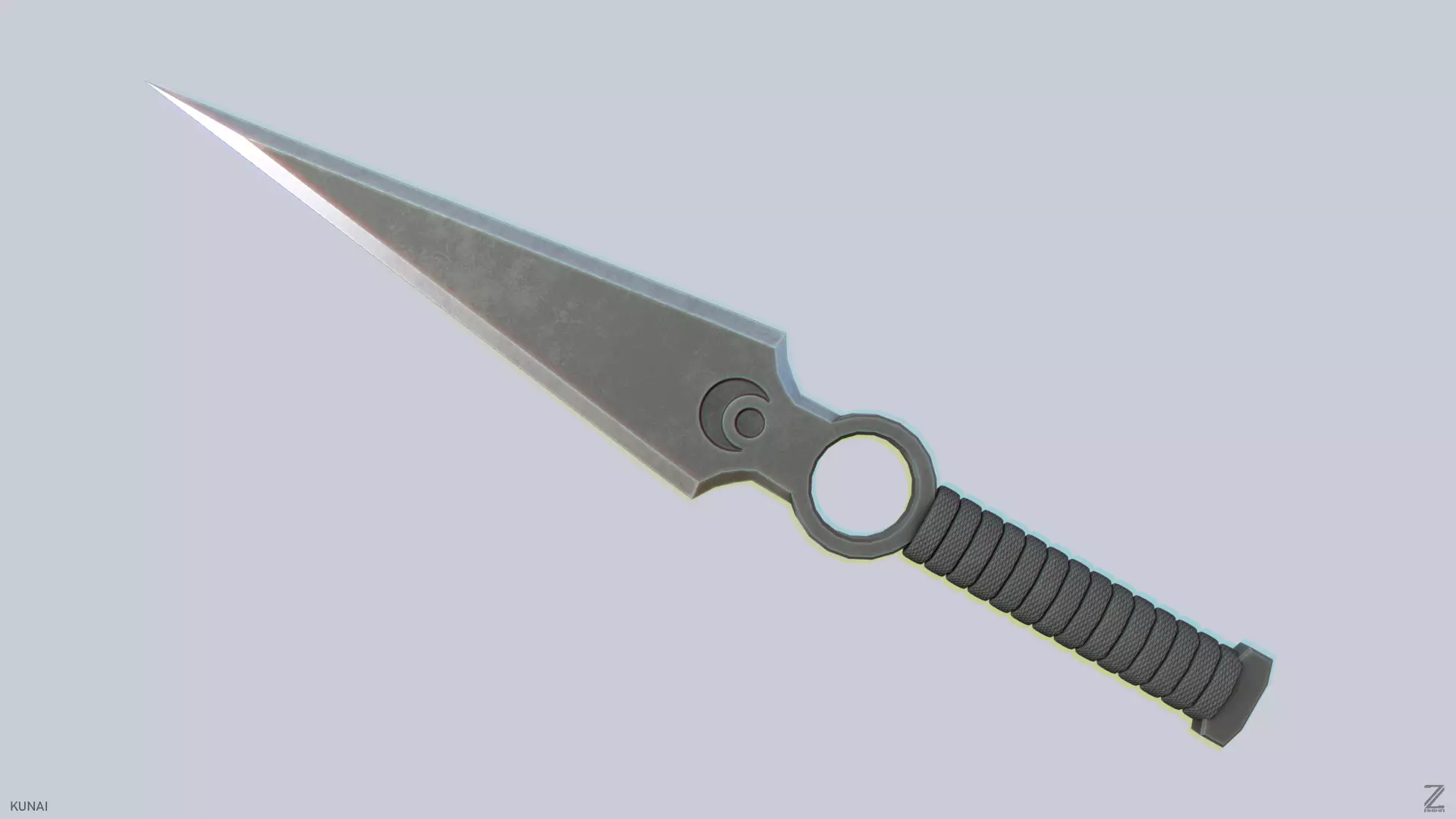 Kunai Low-poly 3D model_0