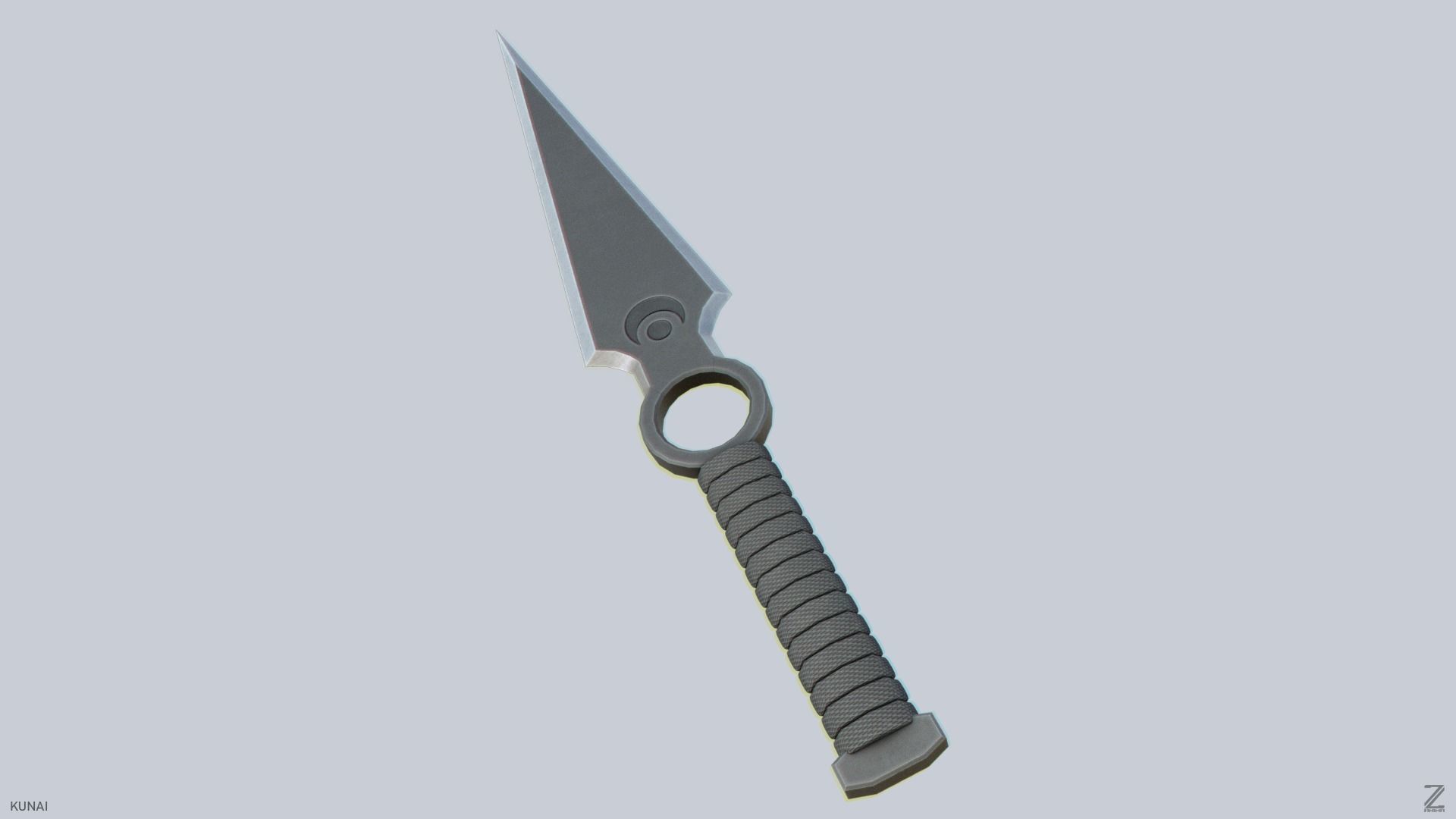 Kunai Low-poly 3D model_4