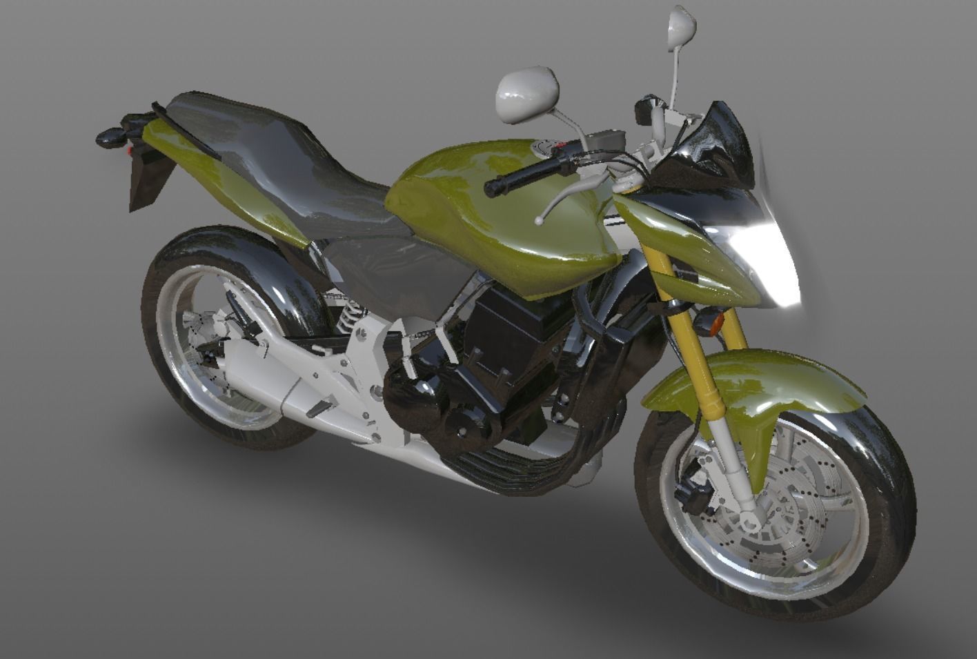 Honda Horrnet 3d Bike Model Game Ready Asset Low-poly 3D model_1