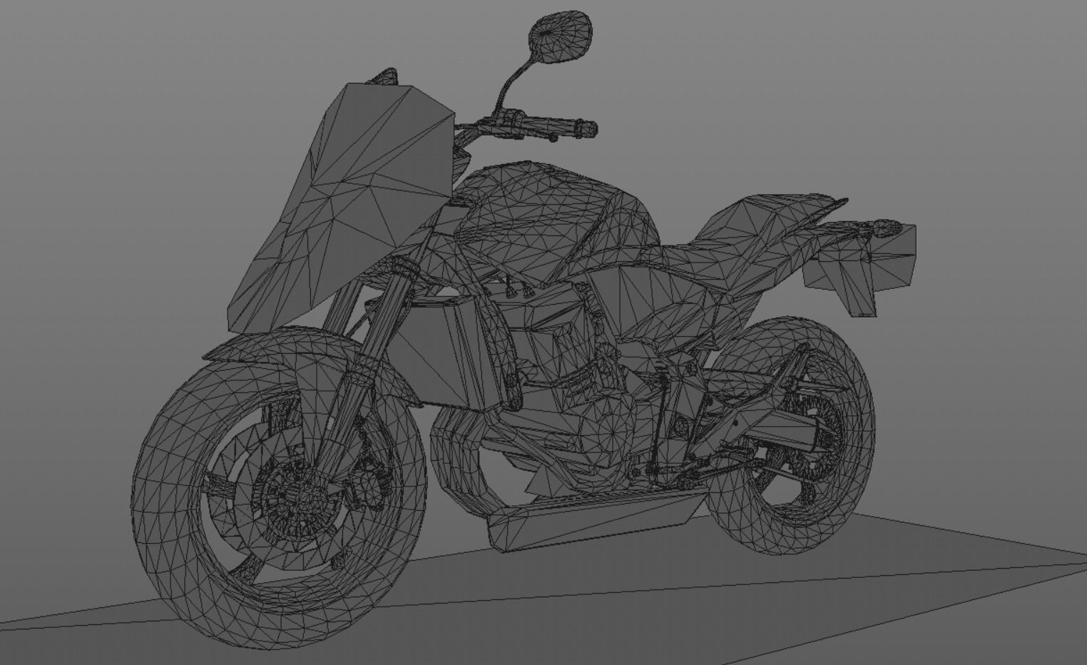 Honda Horrnet 3d Bike Model Game Ready Asset Low-poly 3D model_17