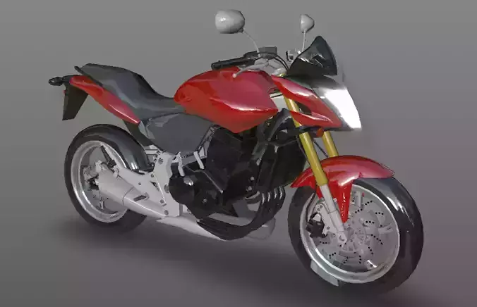 Honda Horrnet 3d Bike Model Game Ready Asset Low-poly 3D model