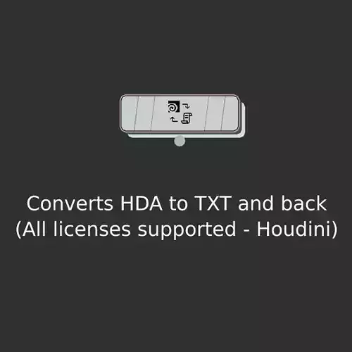Houdini Undo or Convert HDA HIP to neutral TXT format and back 3D model