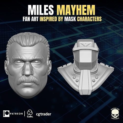 Miles Mayhem Fan art Kit 3D printable for Action Figures 3D print model