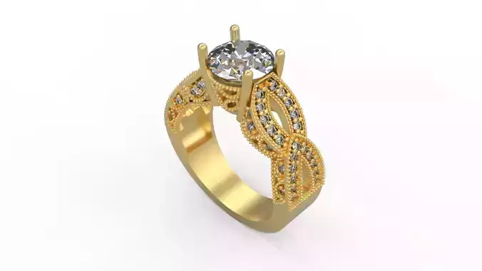 Woman Solitaire Ring 1107