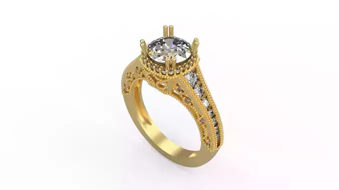 Woman Solitaire Ring 1106