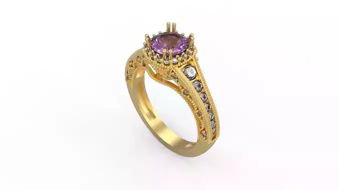 Woman Solitaire Ring 1105