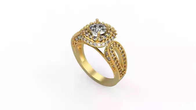 Woman Solitaire Ring 1102