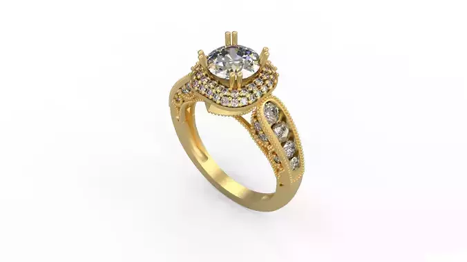 Woman Solitaire Ring 1100